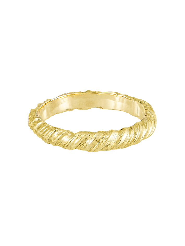 Entwined 4mm organic twisted wedding ring
