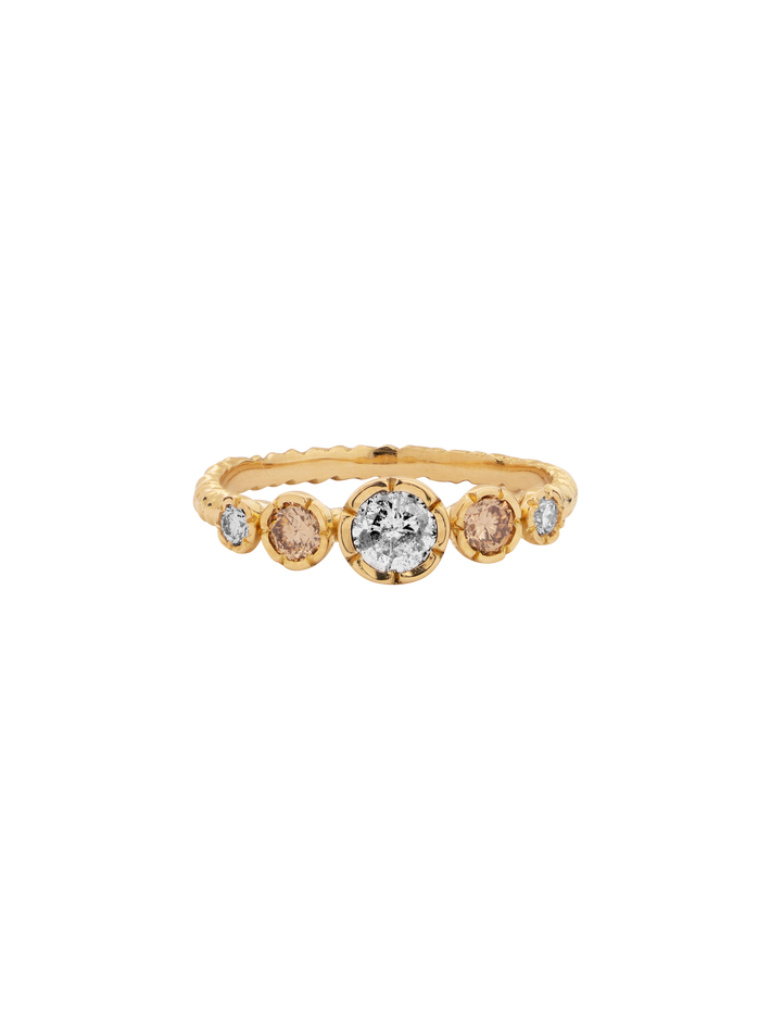Five stone diamond engagement ring