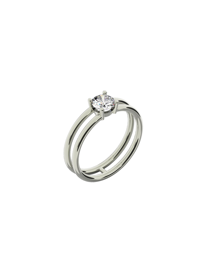 Double band promise ring 0.5 carat