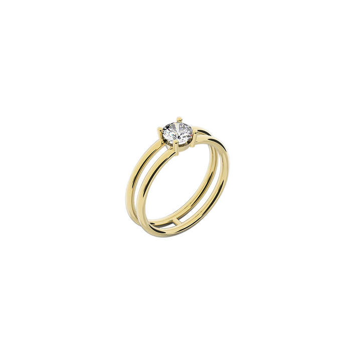 Double band promise ring 0.5 carat