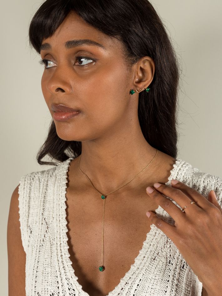 Eloise malachite earring