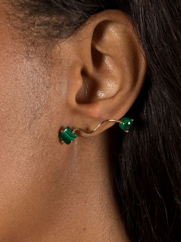 Eloise malachite earring