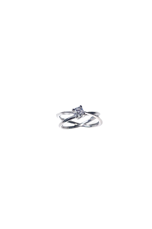 Moon ellipse diamond ring 0,25 carat photo