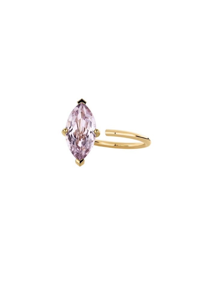 Marquise purple amethyst ring