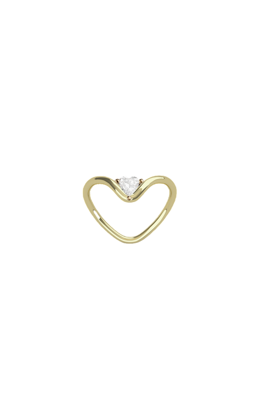 Heart diamond ring 0,3 carat photo