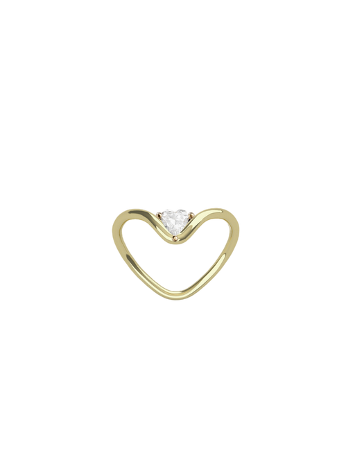 Heart diamond ring 0,3 carat photo