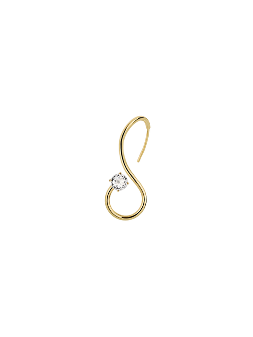 Signature infinity topaz earring photo