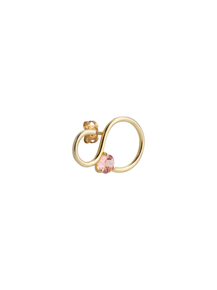 Petite signature pink tourmaline earrings
