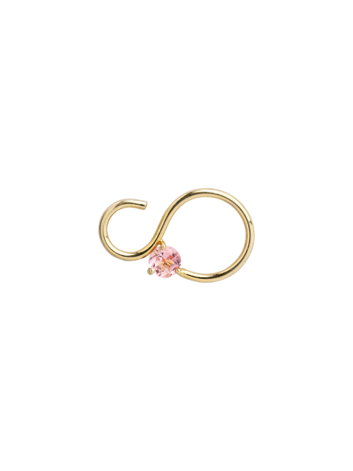 Petite signature pink tourmaline earring photo
