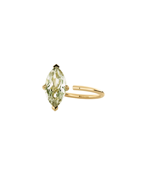 Marquise green amethyst ring photo