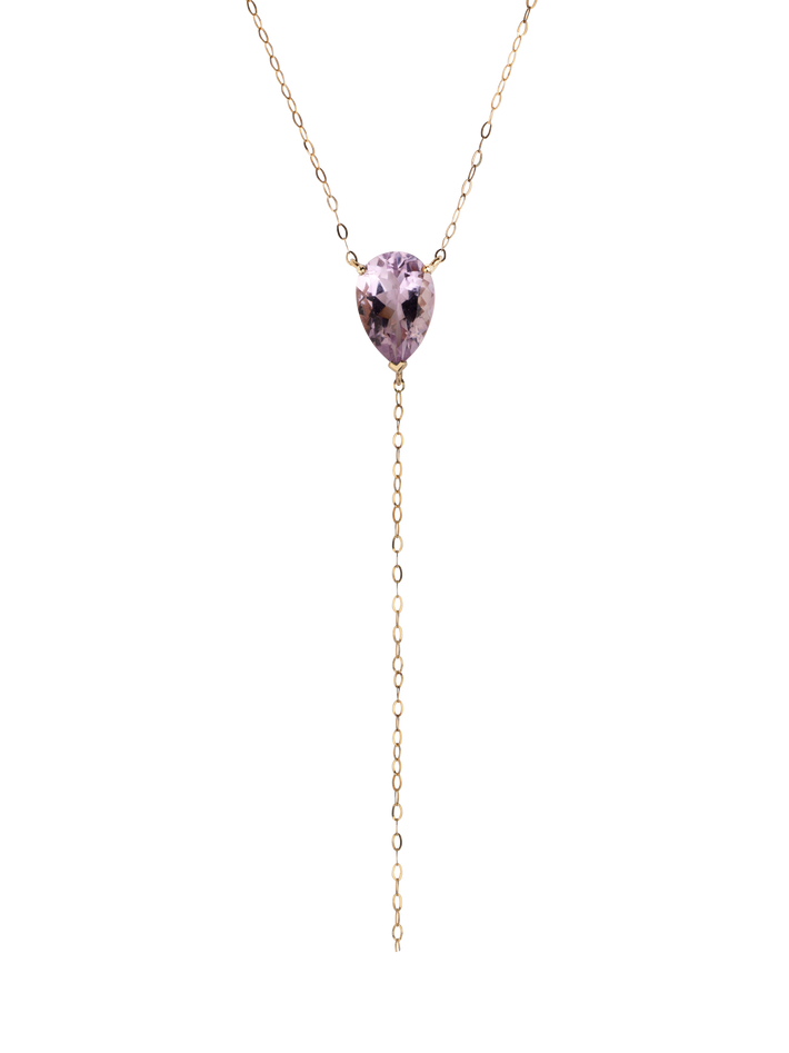 Bloom amethyst drop necklace