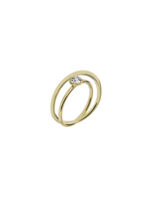 Moon ellipse solitaire ring photo