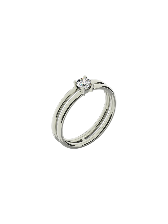 Double band promise ring 0.25 carat