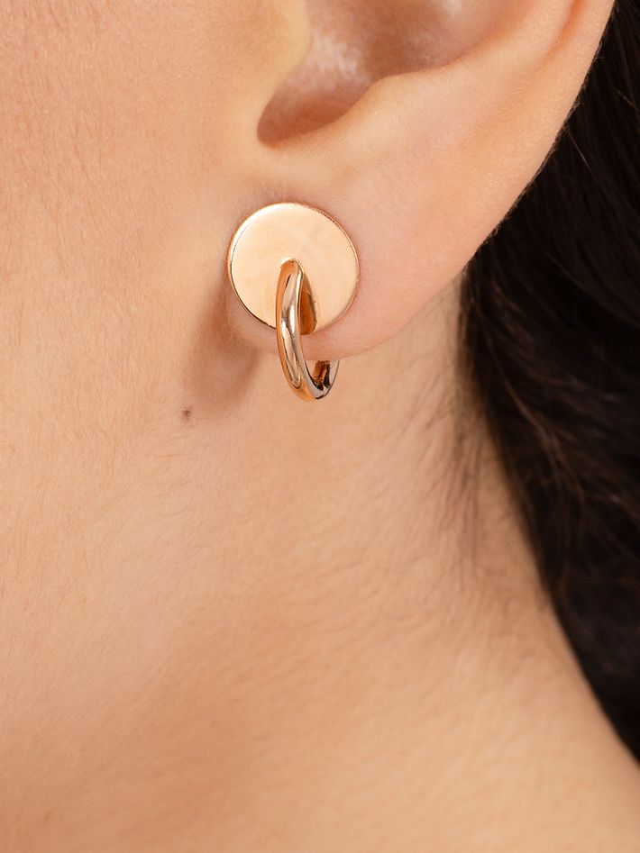 Hoop disk earring no. 14