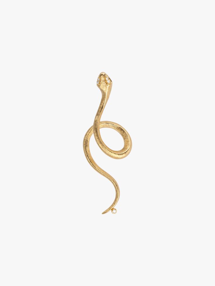 Snake diamond earring