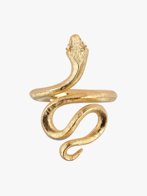 Snake medium diamond ring photo