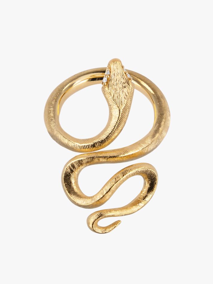 Snake medium diamond ring