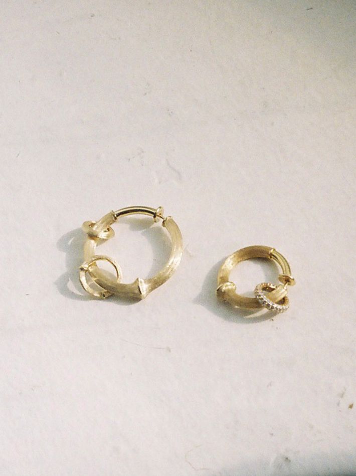 Nature two hoops earring charm