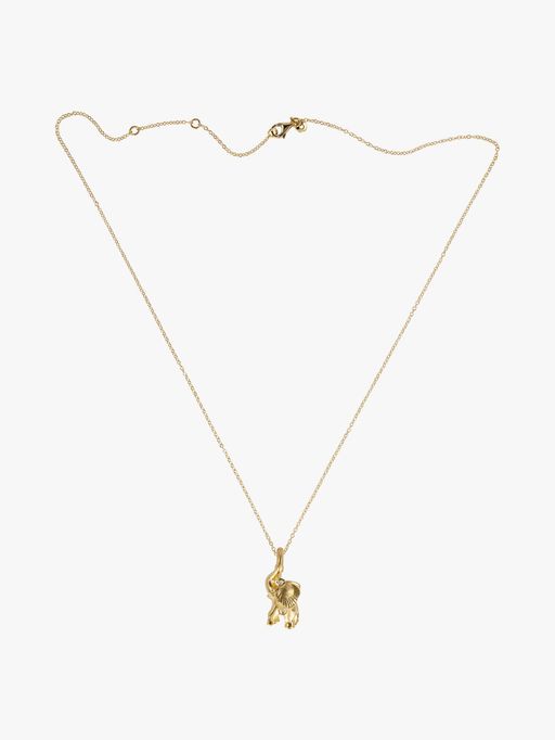 Elephant diamond charm necklace photo