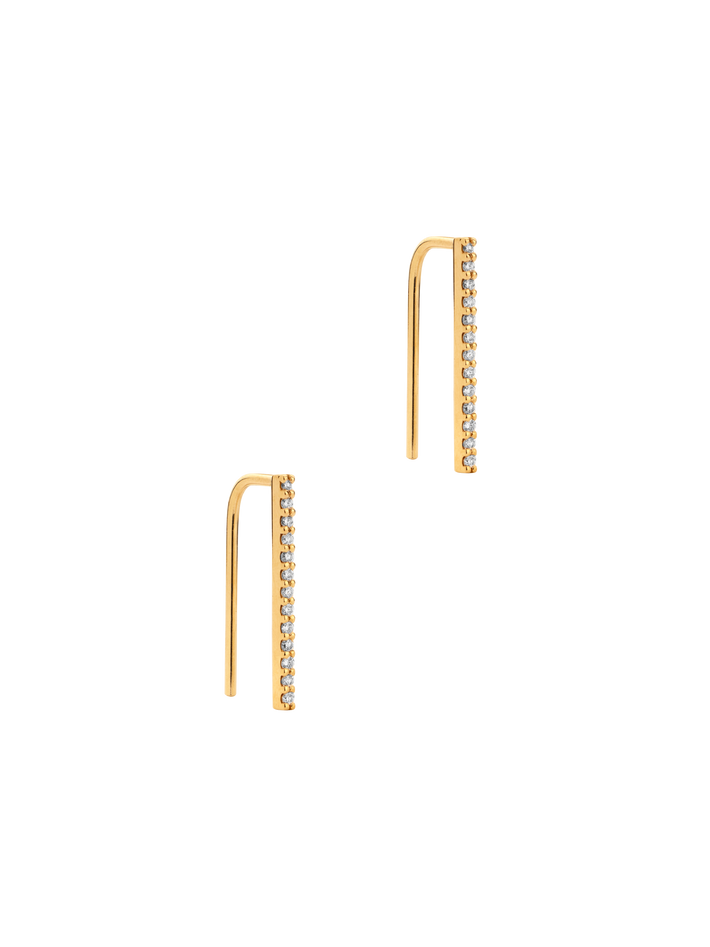 Diamond thread earrings