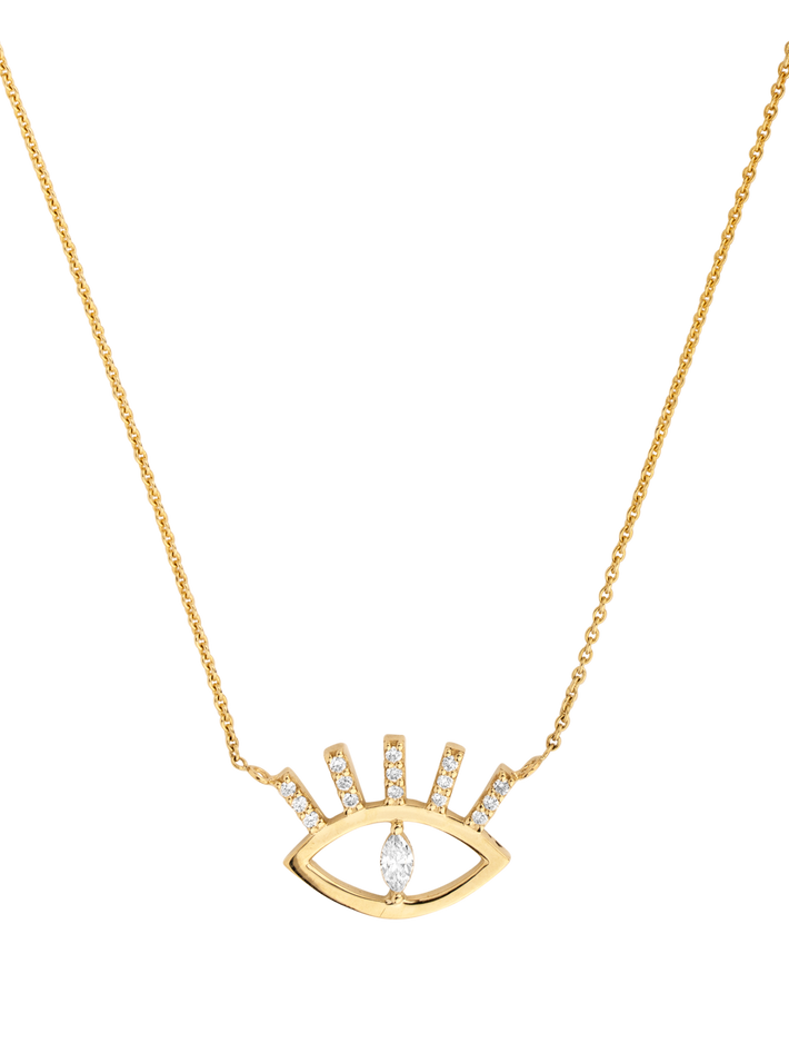 Diamond eye necklace