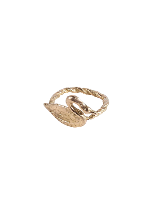 Swan Ring 18 CT gold photo