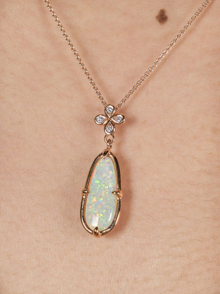 One of a kind opal pendant necklace