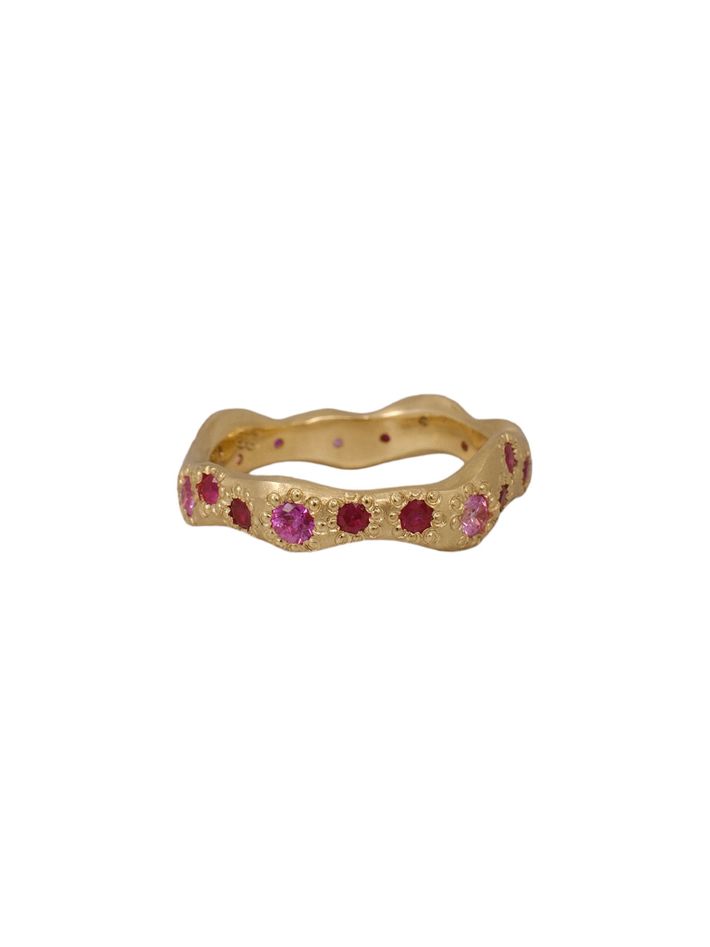 Diamond in the rough band with spinel and rubies