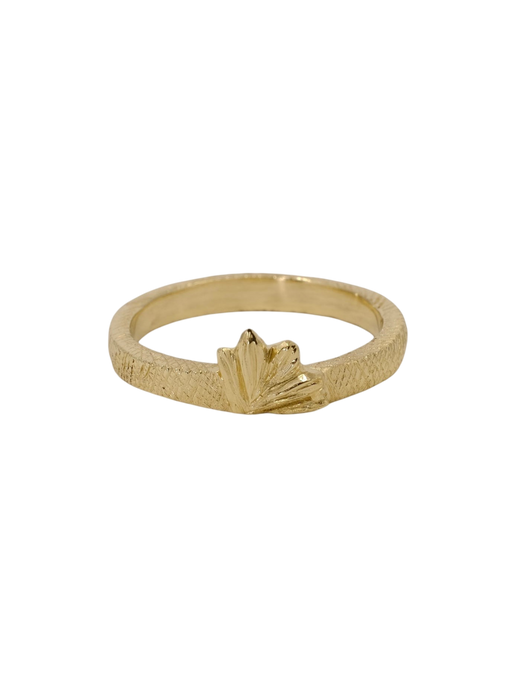 Lotus ring - rebirth and courage in gold photo