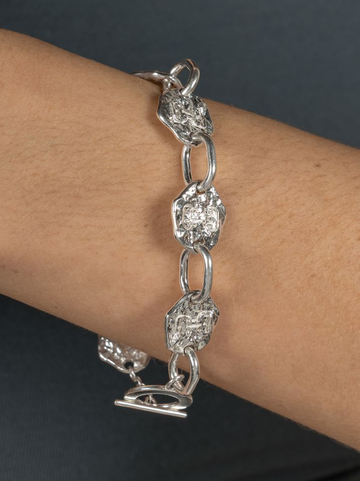 Sterling silver o.p.p. coin bracelet