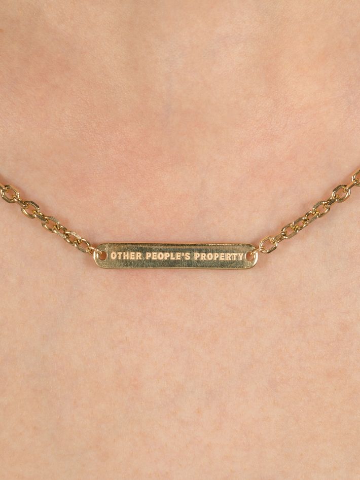 O.p.p. nameplate necklace