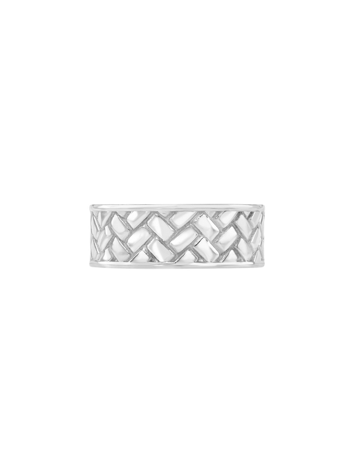 Sterling silver braided cigar band photo