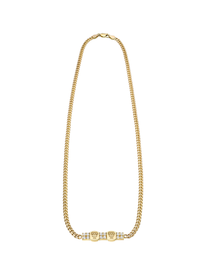 Miami cuban o.p.p. diamond logo necklace