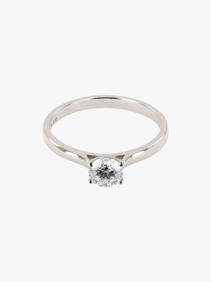 Large solitaire diamond ring