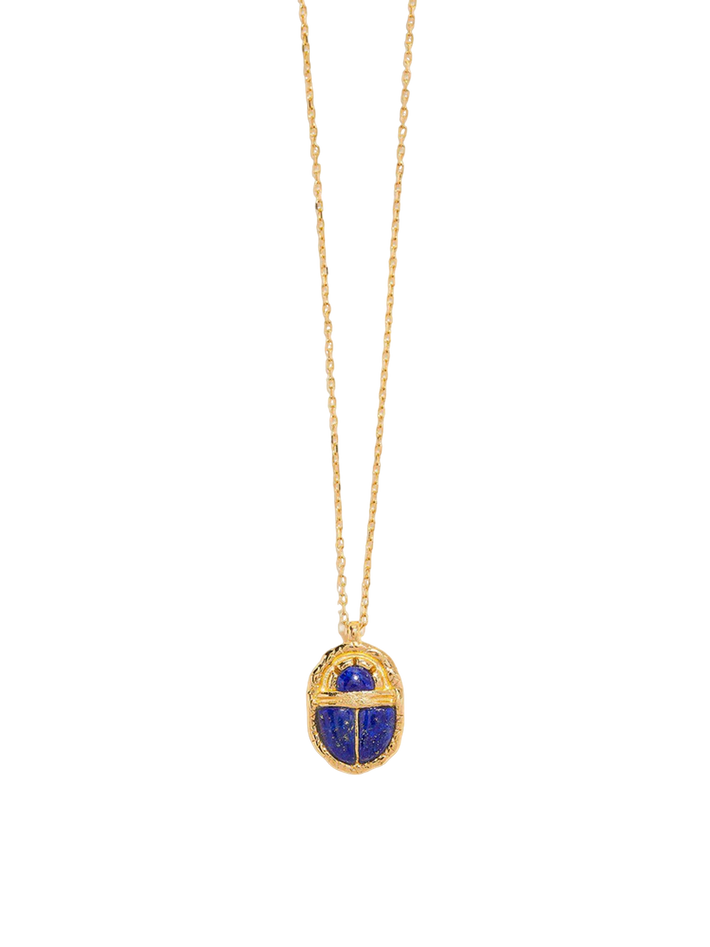 Inlay scarab pendant lapis