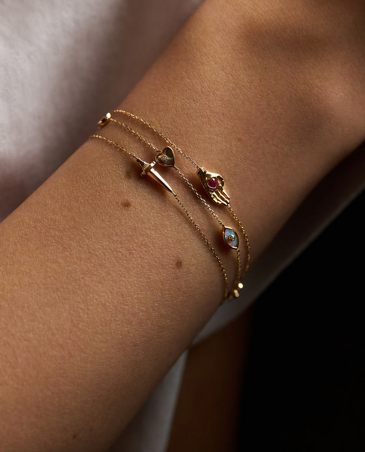 Heart in hand bracelet