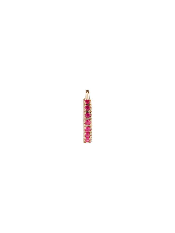 Pave' huggie 8mm ruby