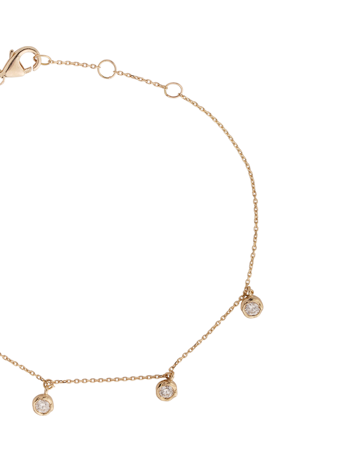 Diamond station droplet bracelet