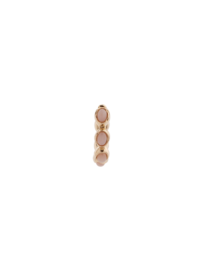 Ovalado huggie pink opal