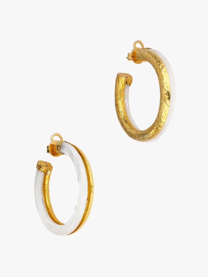Mother of pearl hoops