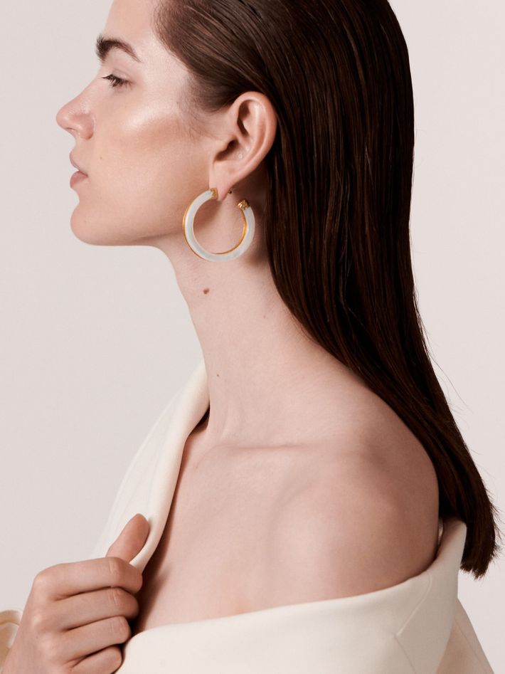 Mother of pearl hoops