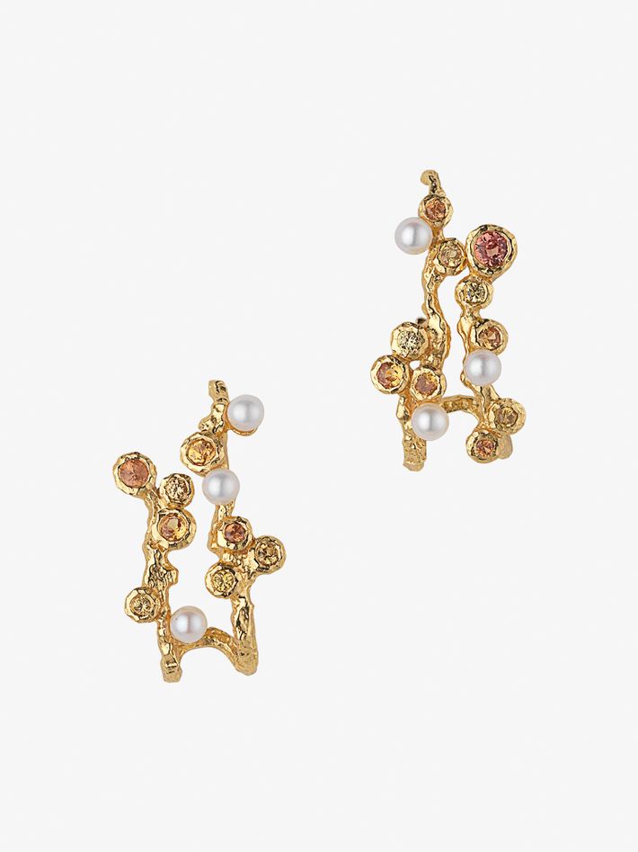 Floret crawler earrings