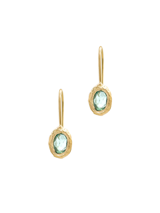 18k emerald earring photo