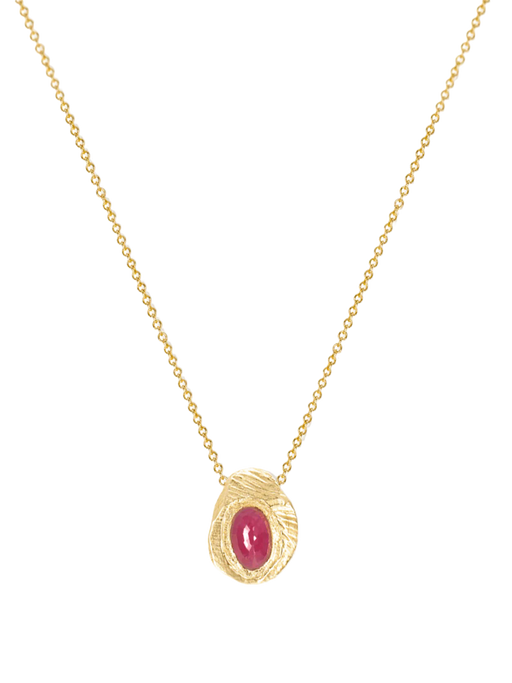 18k oval slider sapphire necklace photo