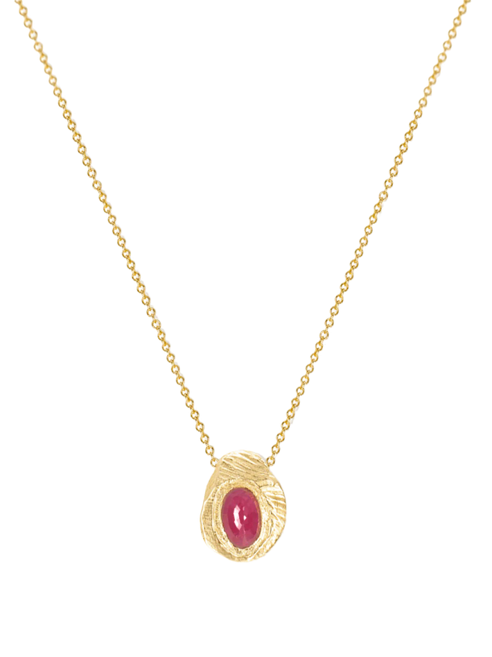 18k oval slider sapphire necklace