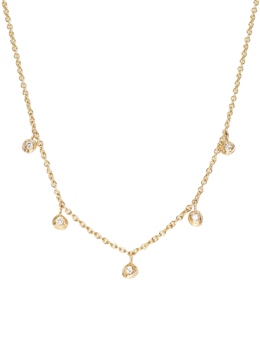 18k diamond dot necklace photo