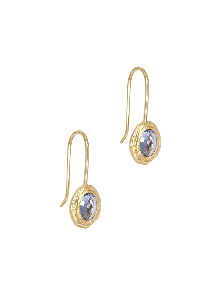 18k sapphire earrings light blue