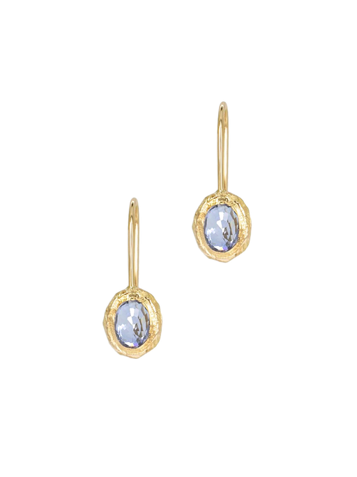 18k sapphire earrings light blue photo