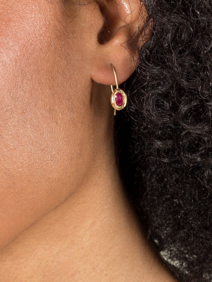 18k ruby earrings
