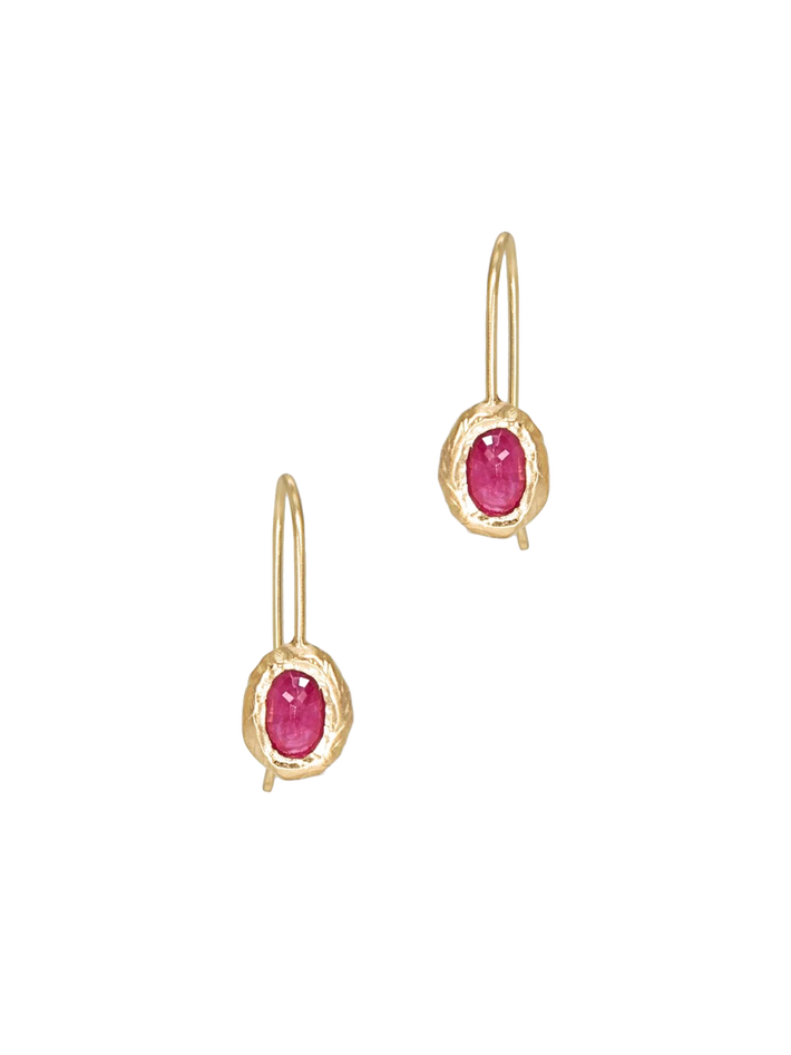 18k ruby earrings